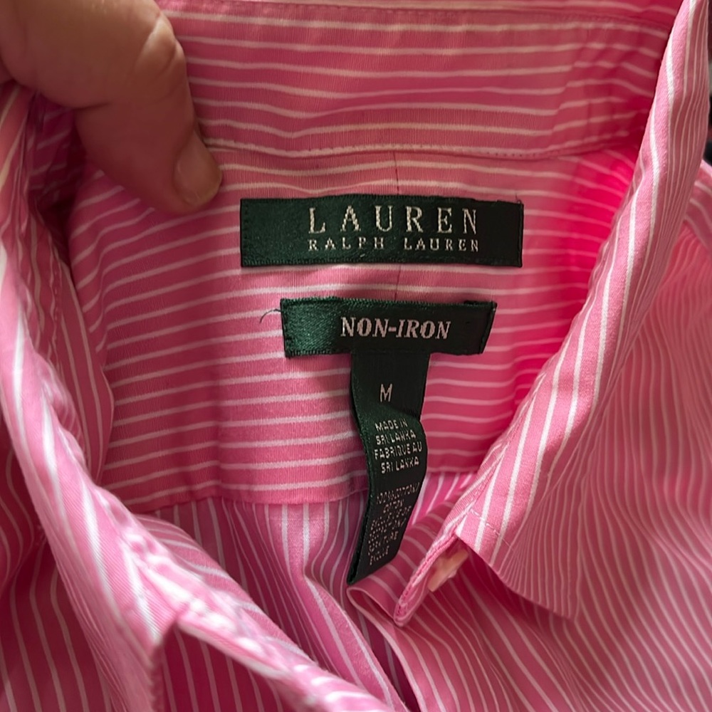 Lauren Ralph Lauren bottom up blouse , 3/4 sleeves. P- P 20.5”